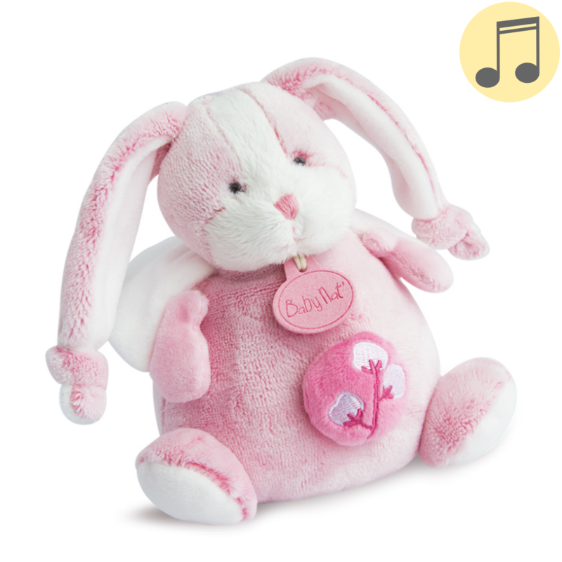 Les toudoux musical box rabbit pink 